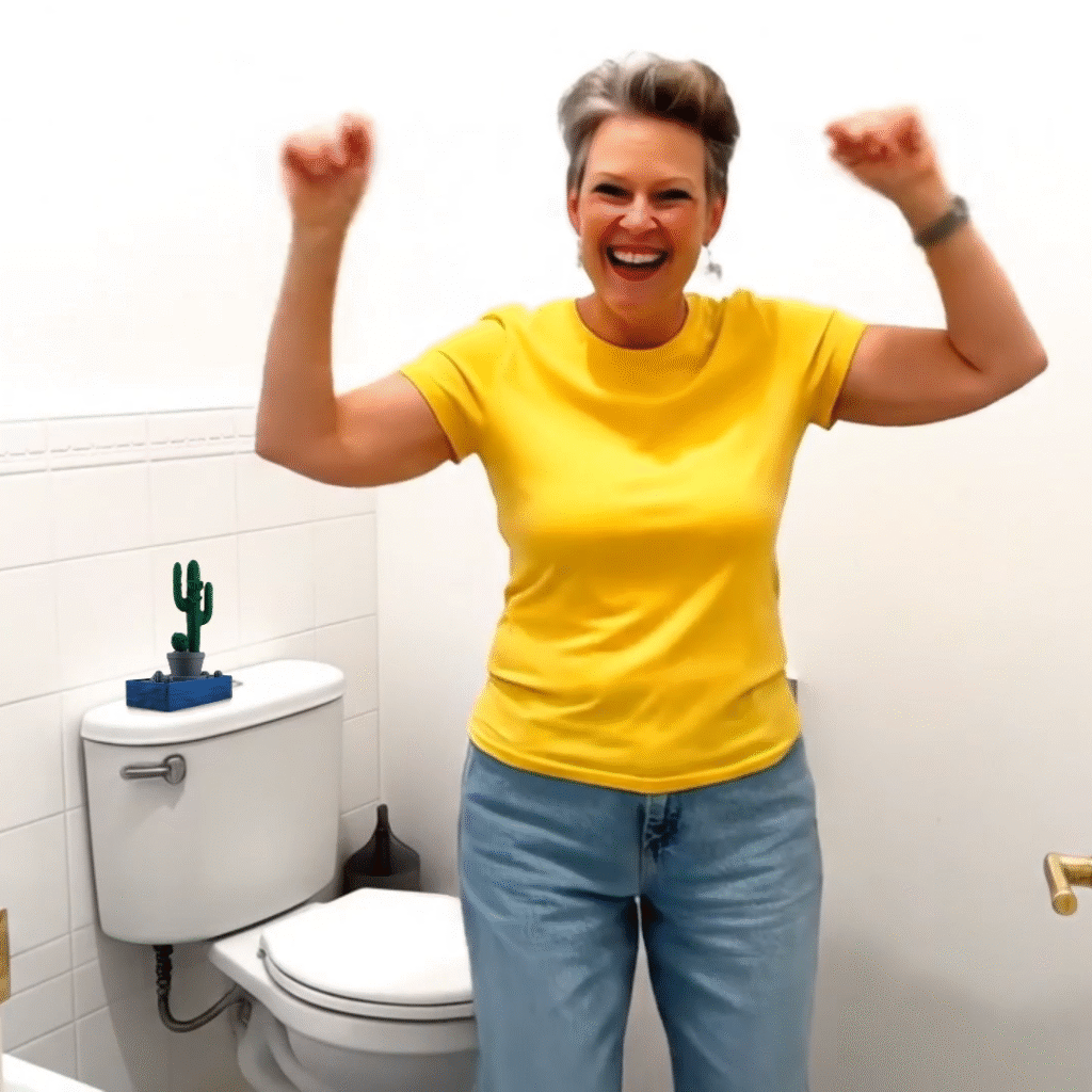 Happy Lady with Cactus Throne Topper